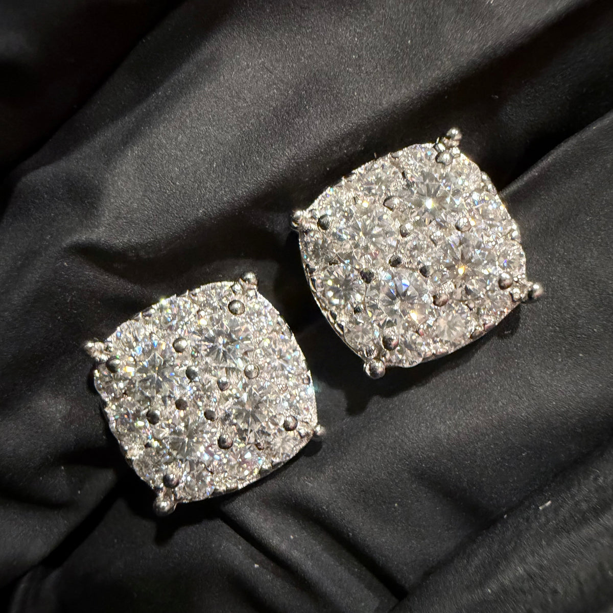 Moissanite Stud Earrings 925 Silver