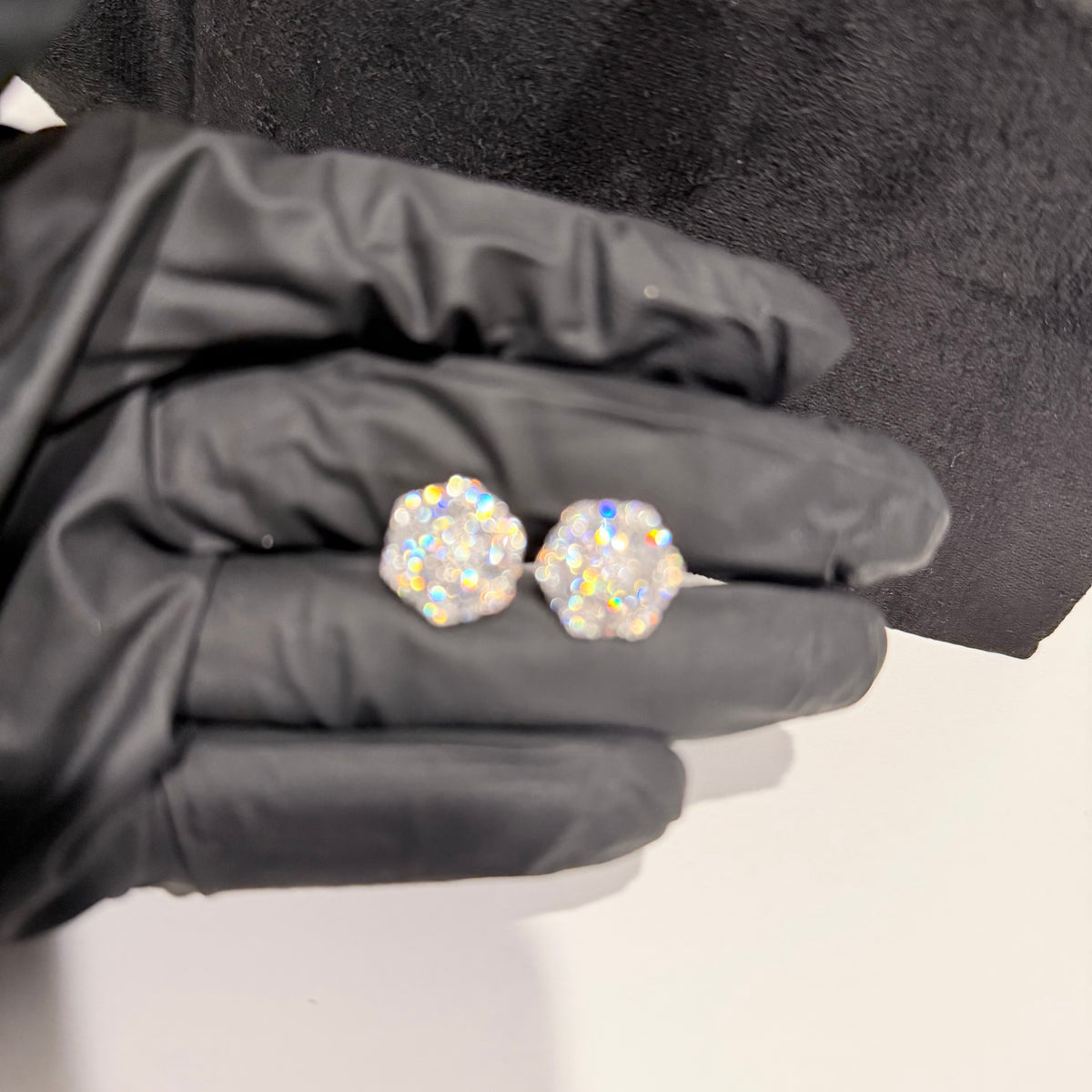 Moissanite Cluster Earrings 925 Silver