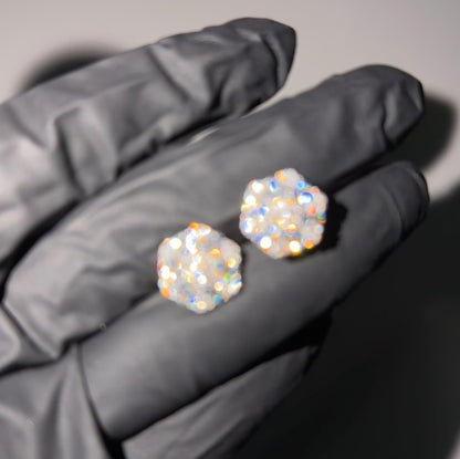 Moissanite Cluster Earrings 925 Silver