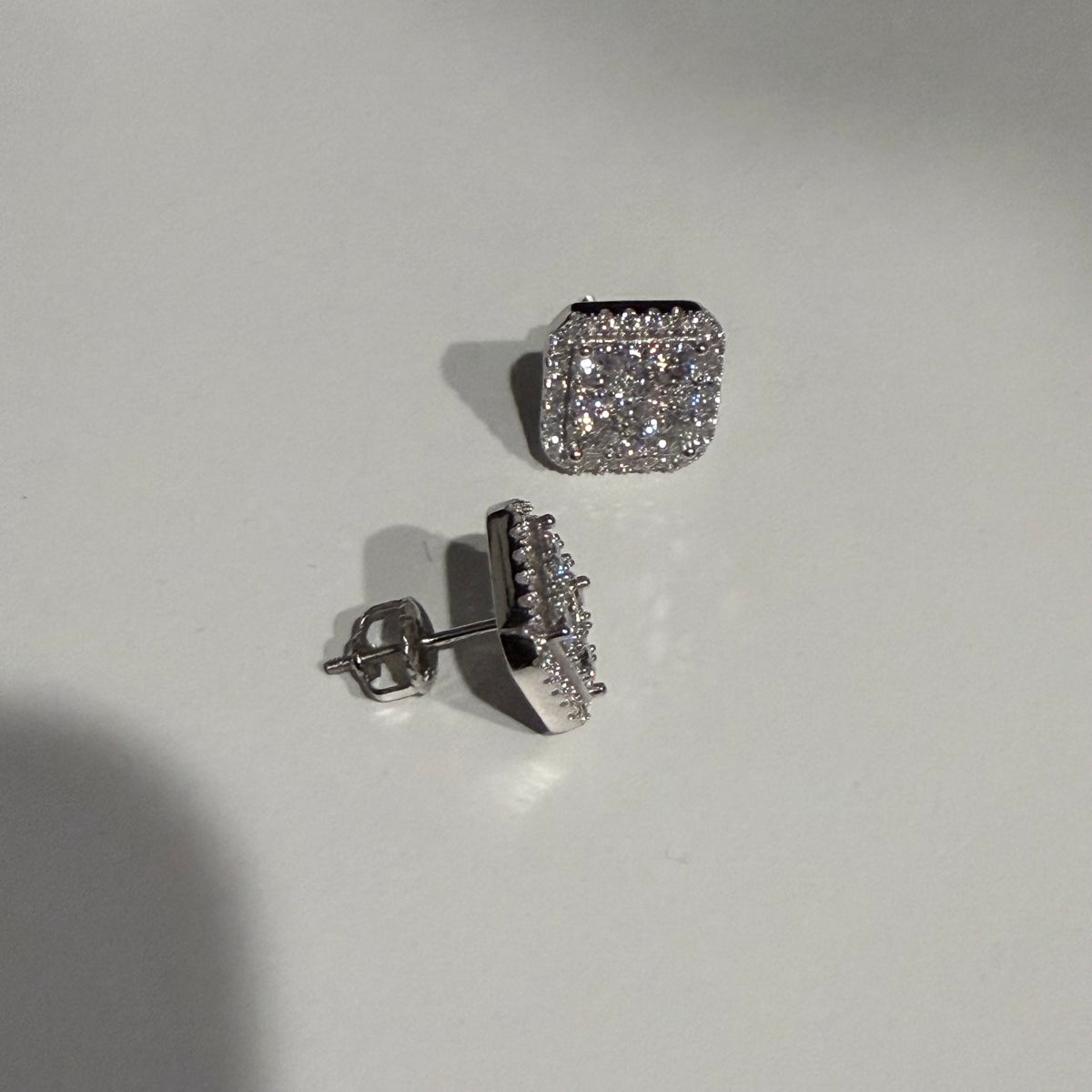 Moissanite Square Earrings 925 Silver
