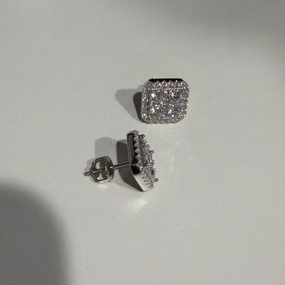 Moissanite Square Earrings 925 Silver