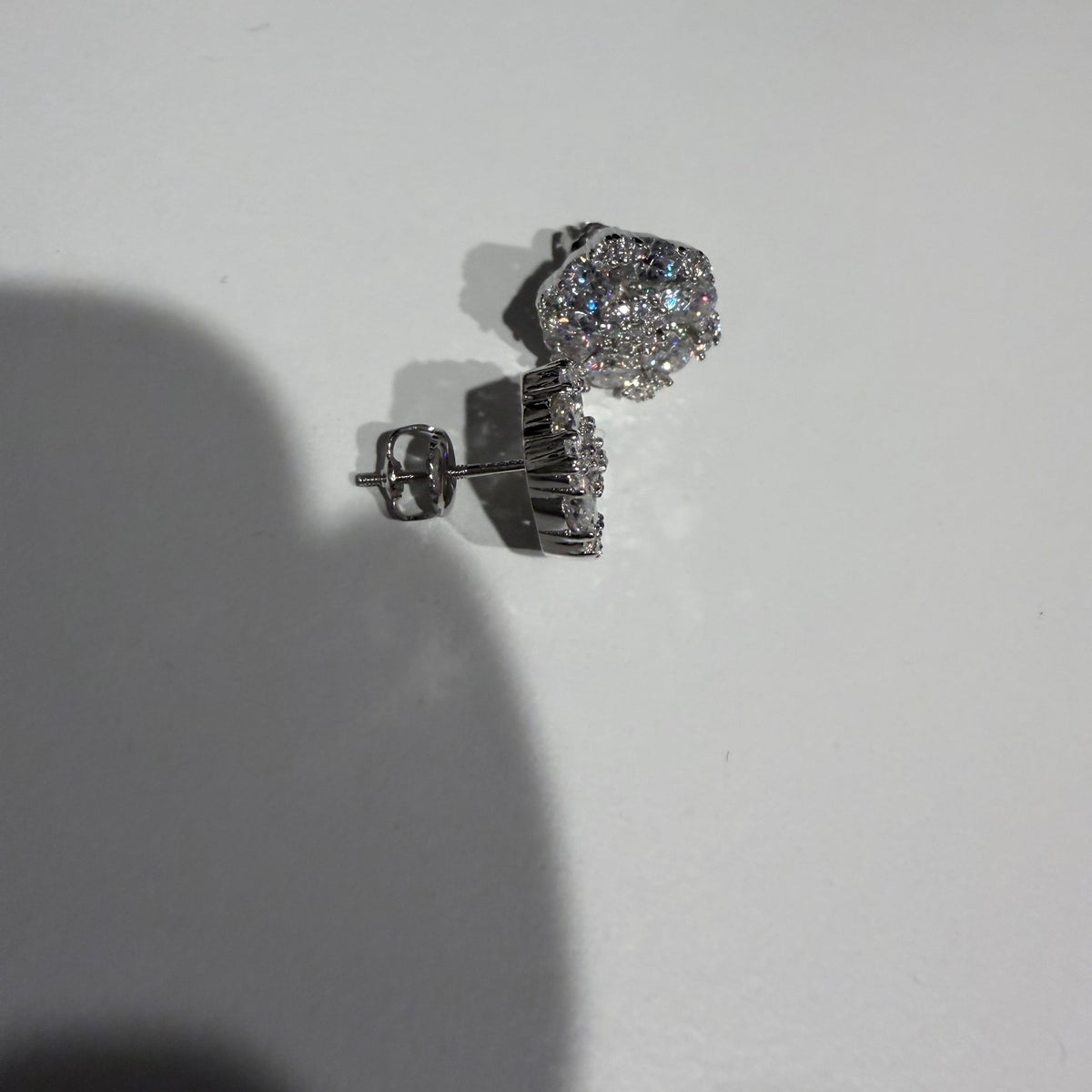 Moissanite Cluster Earrings 925 Silver