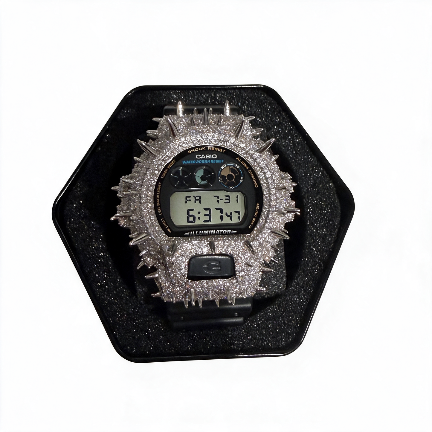 Moissanite Spike Casio G Shock DW6900