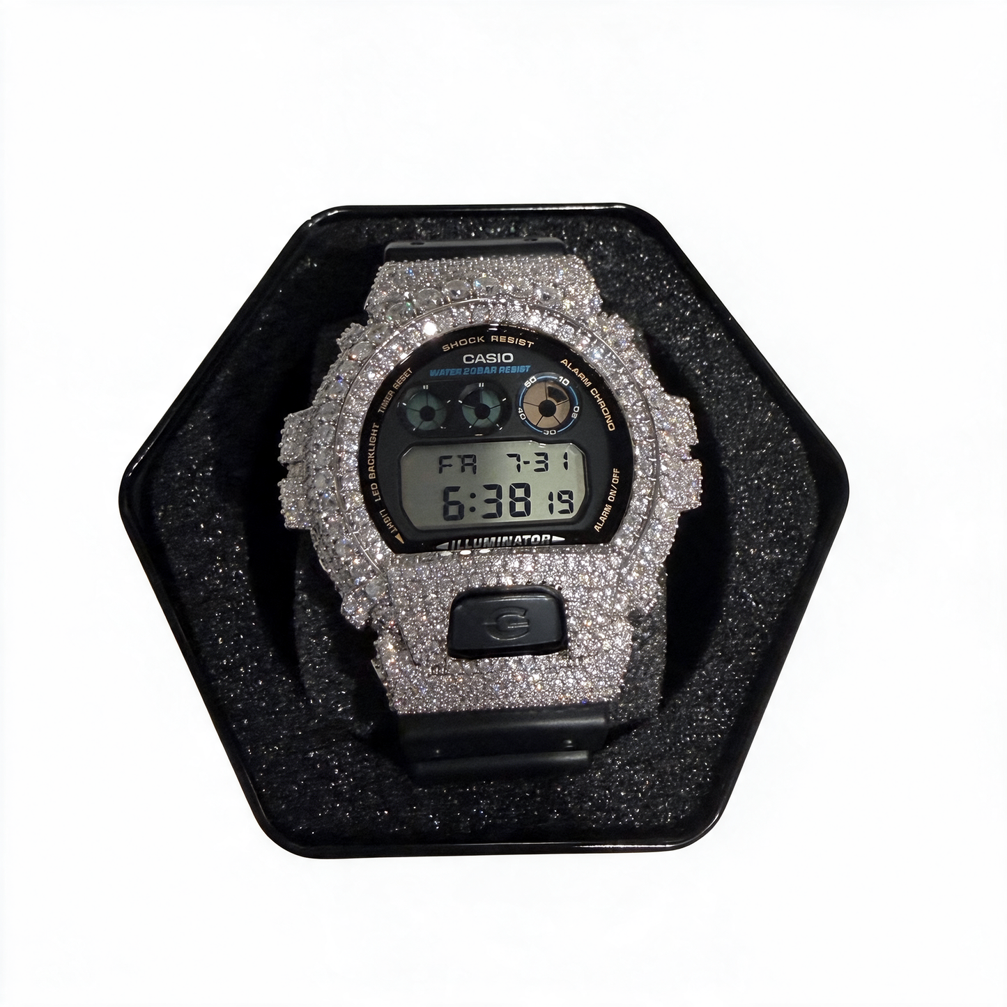 Moissanite Casio G Shock DW6900